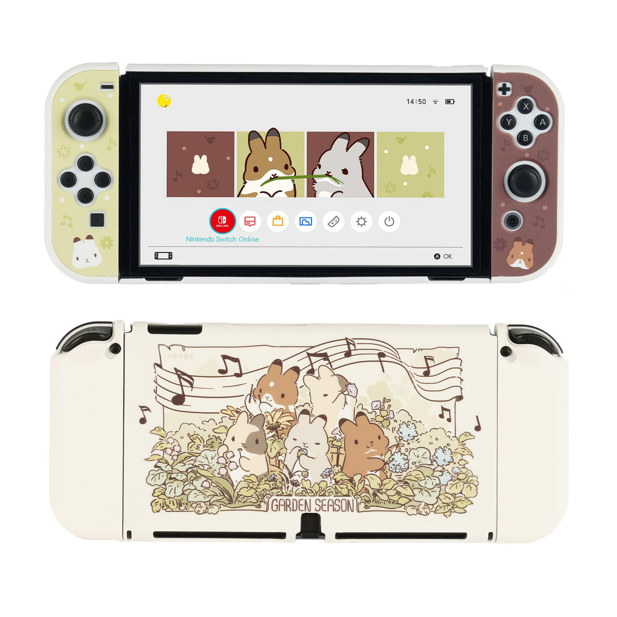 GeekShare Cute Protective Case for Switch OLED Slim Cover Case Hard PC Protective Shell Compatible with Nintendo Switch OLED - Team Timothy