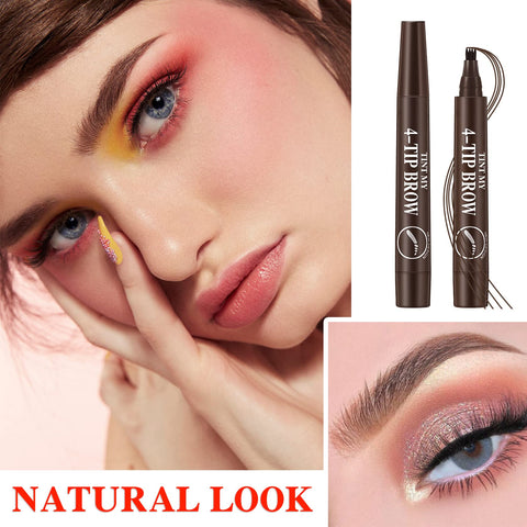 3P Eyebrow Tattoo Pen,Eyebrow Pencil Waterproof Eyebrow Microblading Brow Pen,Brow Pencil,Long Lasting Eyebrow Makeup,Creates Natural Looking Perfect Brows ?Dark Brown?