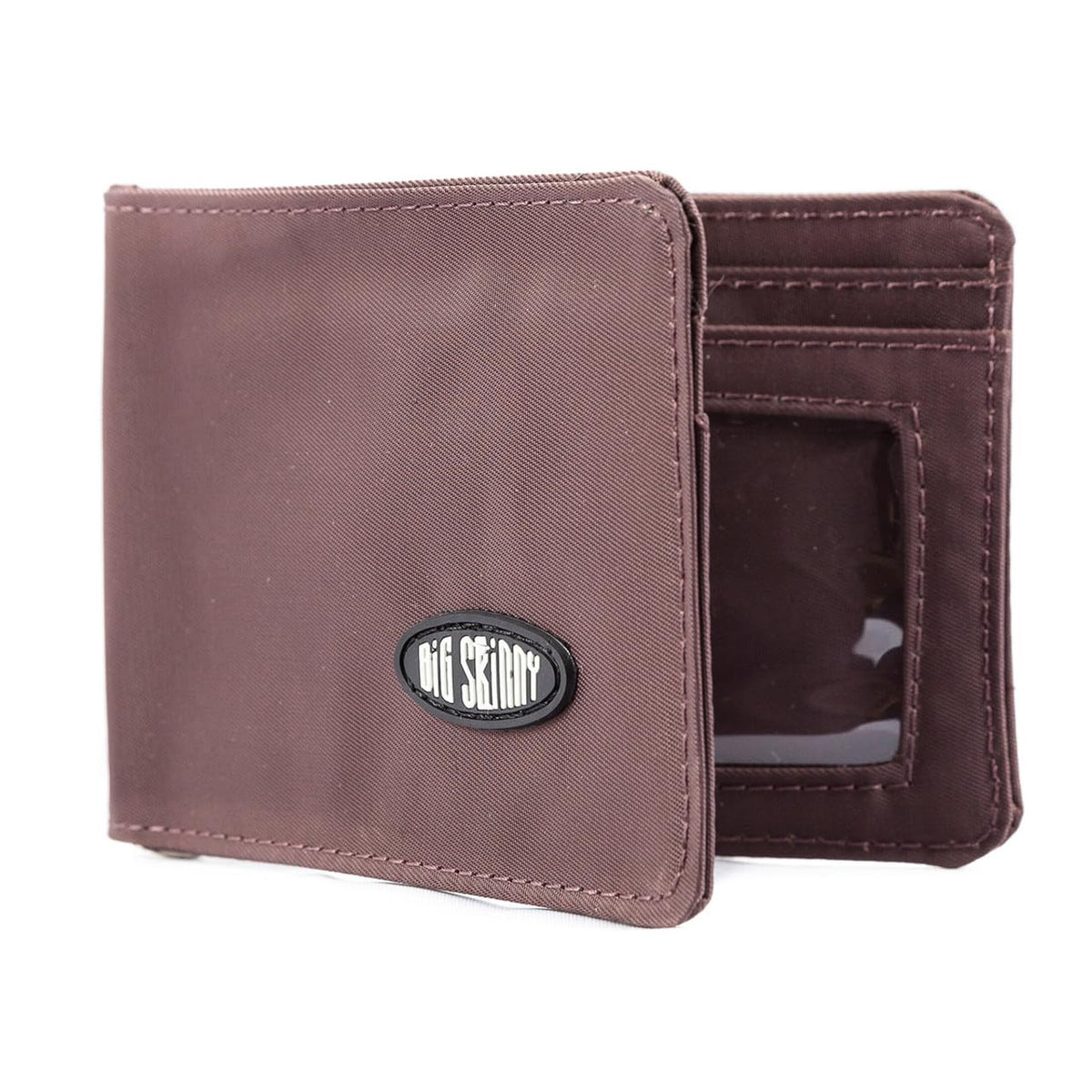 Big Skinny Men's Acrobat Money Clip Slim Wallet, Holds Up to 20 Cards, Brown