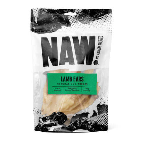 NAW | Lamb Ears | 100g Pack | Premium Dog Treats | Helps Support Healthy Dental Hygiene | 100% Lamb | A Leaner Source Of Protein