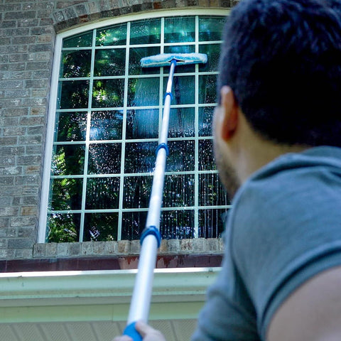 Unger Professional Connect & Clean 7Ã¢â‚¬â„¢-24Ã¢â‚¬â„¢ Aluminum Telescopic Extension Pole with Locking Cone & Quick-Flip Clamp Ã¢â‚¬â€œ Compatible with Cleaning Tool Attachments, Window Cleaning & Dusting Tool