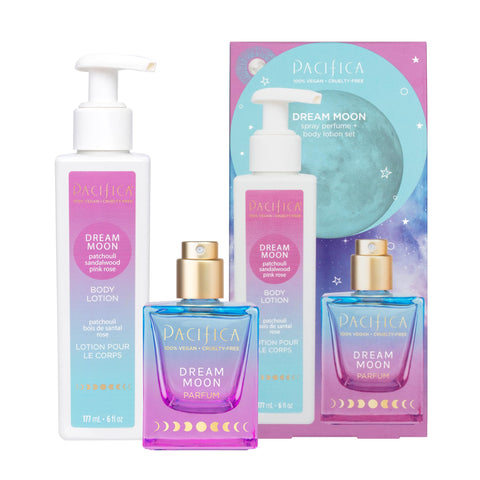 Pacifica Beauty, Dream Moon Spray Perfume & Body Lotion, Natural + Essential Oils, Fragrance Gift Set, Holiday Gifts for Her, Stocking Stuffer, Vegan