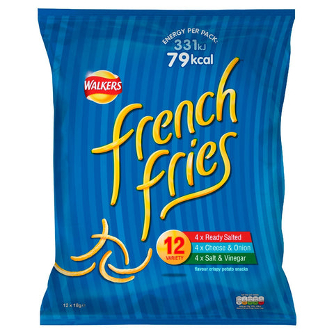 Walkers French Fries Variety Crispy Potato Snacks 12x18g