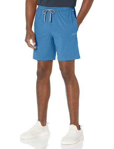 BOSS Mix&Match Cotton Stretch Lounge Shorts Cerulean Blue