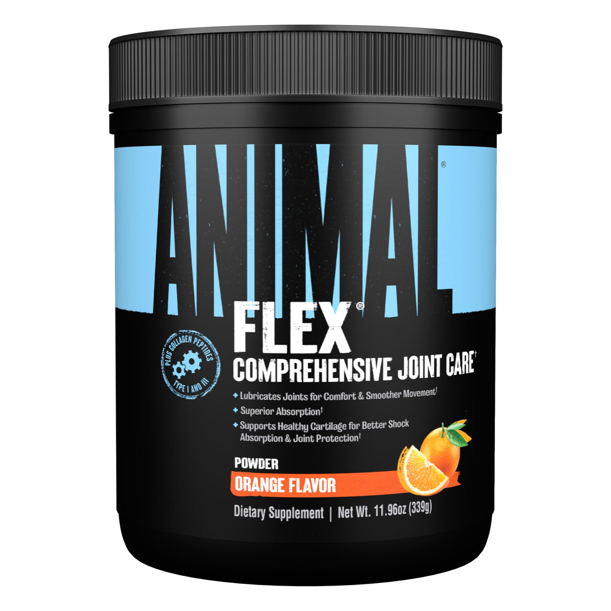 Animal Flex Powder - All-in-One Complete Joint Support Supplement - Contains Collagen, Turmeric Root, Curcumin, Glucosamine & Chondroitin - Helps Repair & Restore Joints - Orange Flavour, 30 Scoops