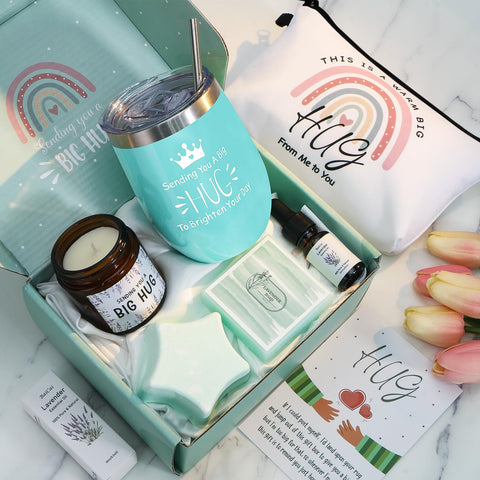 Pamper Gifts for Women, Birthday Pamper Hamper for Women Self Care Gift Set Hug in a Box Care Package for Her, Mum Relaxation Spa Gift Set Relax Bath Gift Thinking of You Gifts for Mom, Sister, Friend