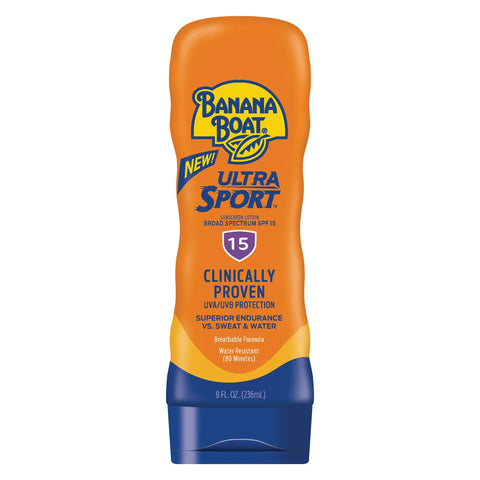 Banana Boat Sport Performance Broad Spectrum Sunscreen Lotion, SPF 15, 8 Fluid Ounce