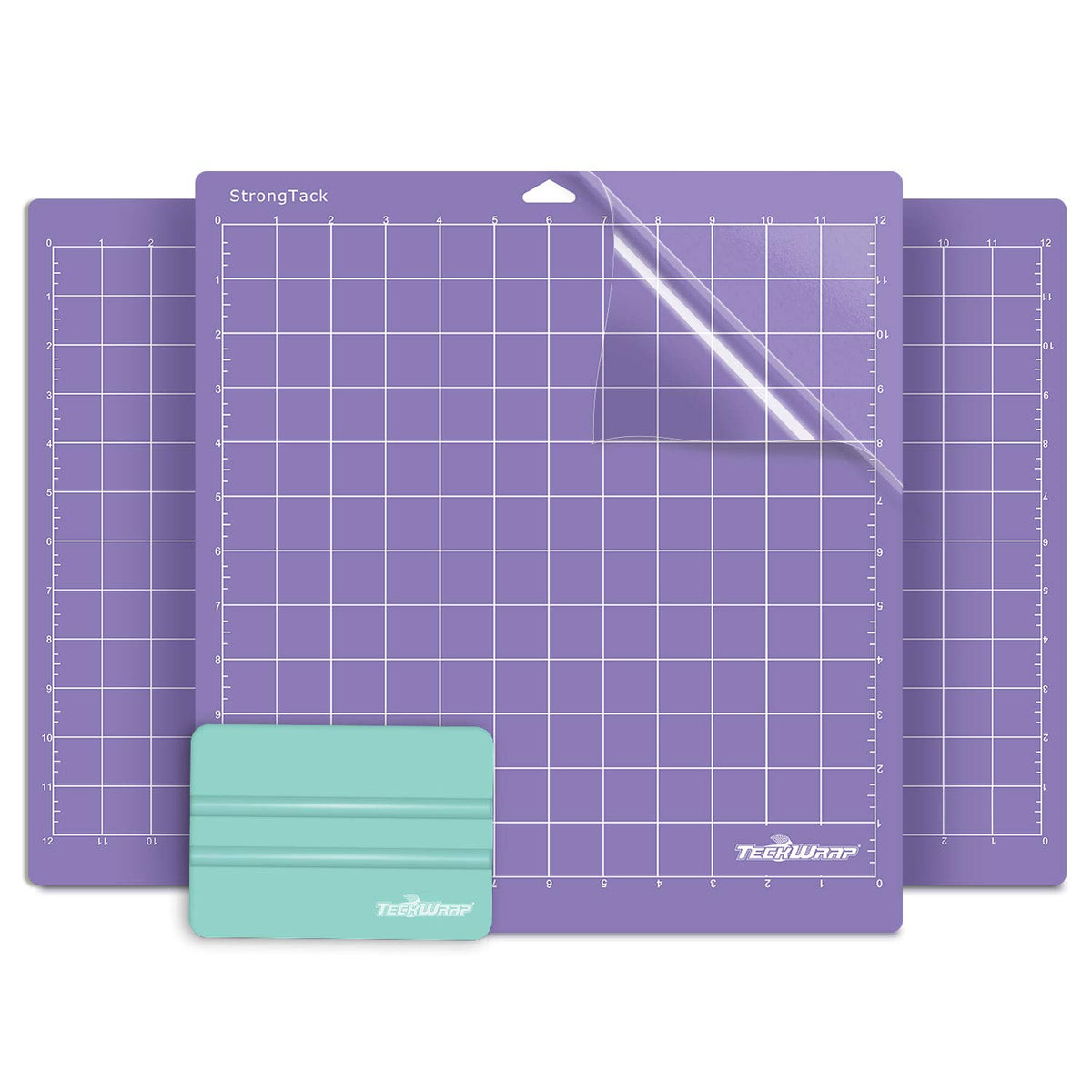 TECKWRAP StrongGrip Purple Cutting Mat 12"x12" 3 Pack