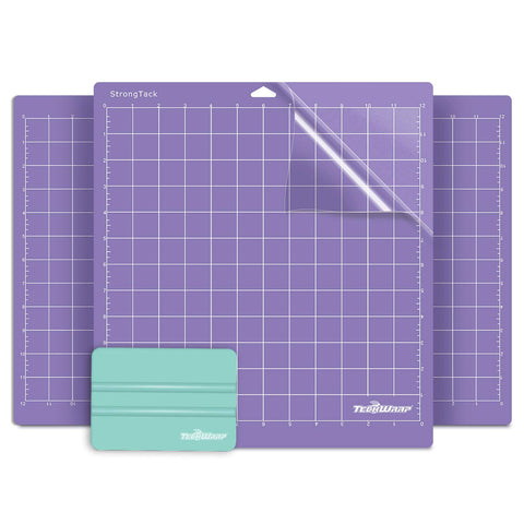 TECKWRAP StrongGrip Purple Cutting Mat 12"x12" 3 Pack