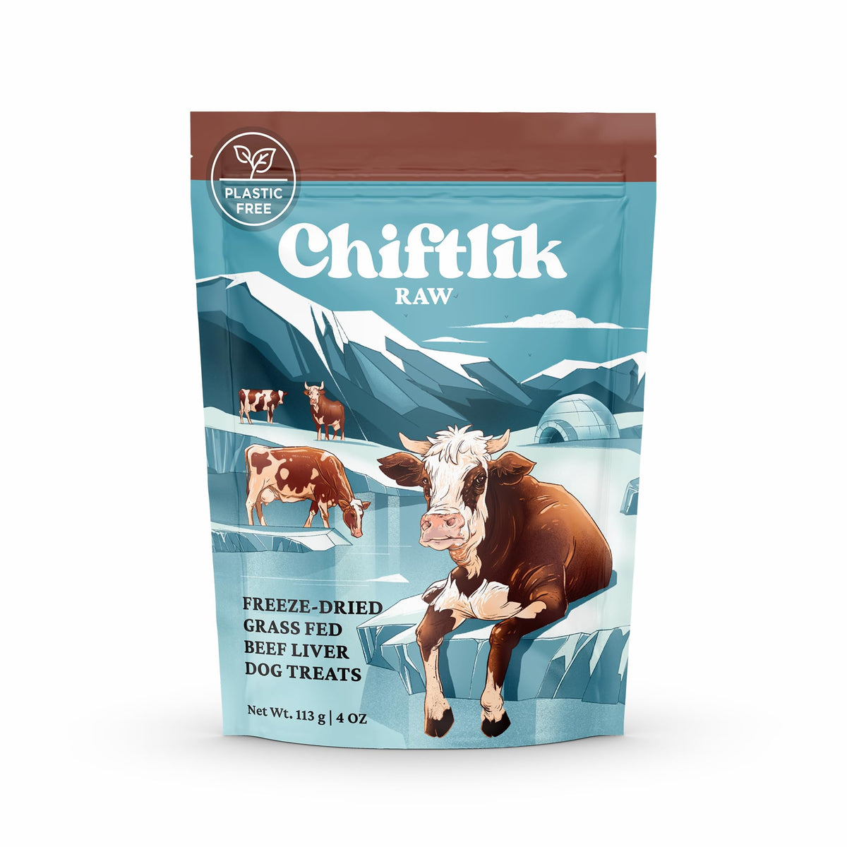 Chiftlik-Freeze Dried Grass Fed Beef Liver Dog Treats -4 Oz- Single Ingredient - Natural, Healthy Training Treats - Plastic Free, Compostable Bag - Gluten Free - All Life Stages - Made in The USA