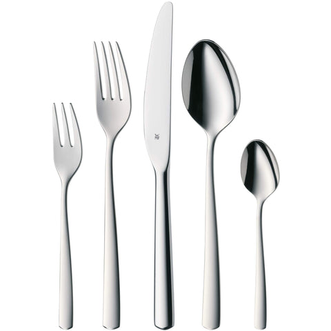 WMF 11.2091.6040 Cutlery Set 30-Piece for 6 People Boston Cromargan 18/10 Stainless Steel Polished Silver 43.9 x 27.3 x 6 cm