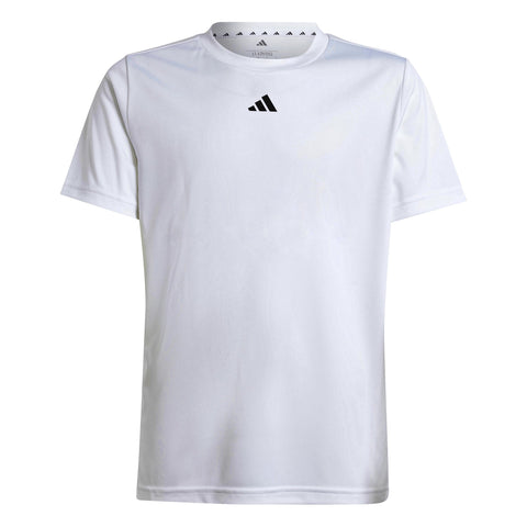 adidas Unisex Kids Train Essentials Logo Regular Fit T-Shirt Junior, White/Black, 9-10 Years