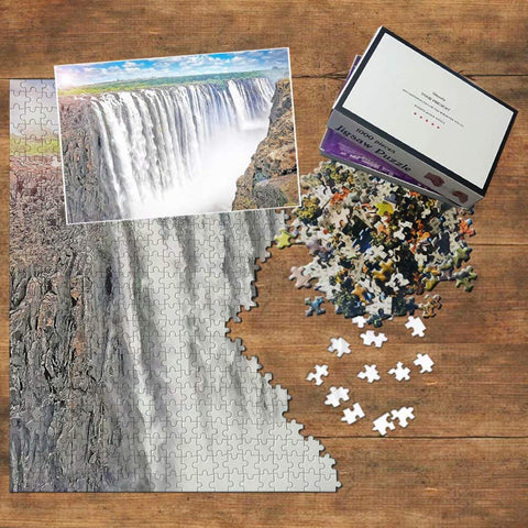 Zambia Jigsaw Puzzle 1000 Piece Victoria Falls Livingstone Zambia Puzzle Travel Souvenir Wooden