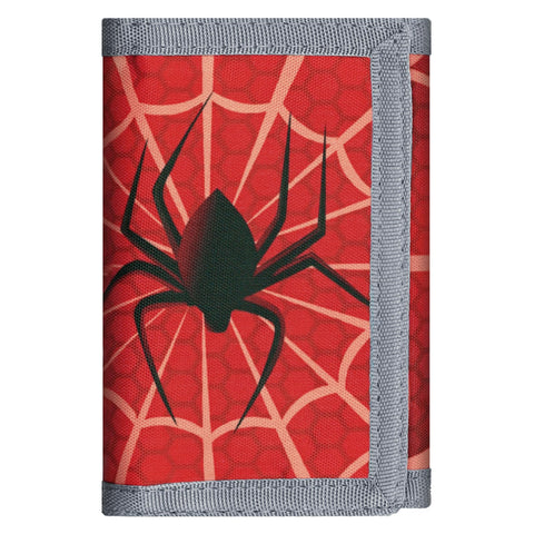 JONYEE Kids Wallet for Boys and Girls, Novelty Wallet for Boys and Girls Ages 5-7, Camo Teen Wallet for Kids Birthday Gifts - Spider Web