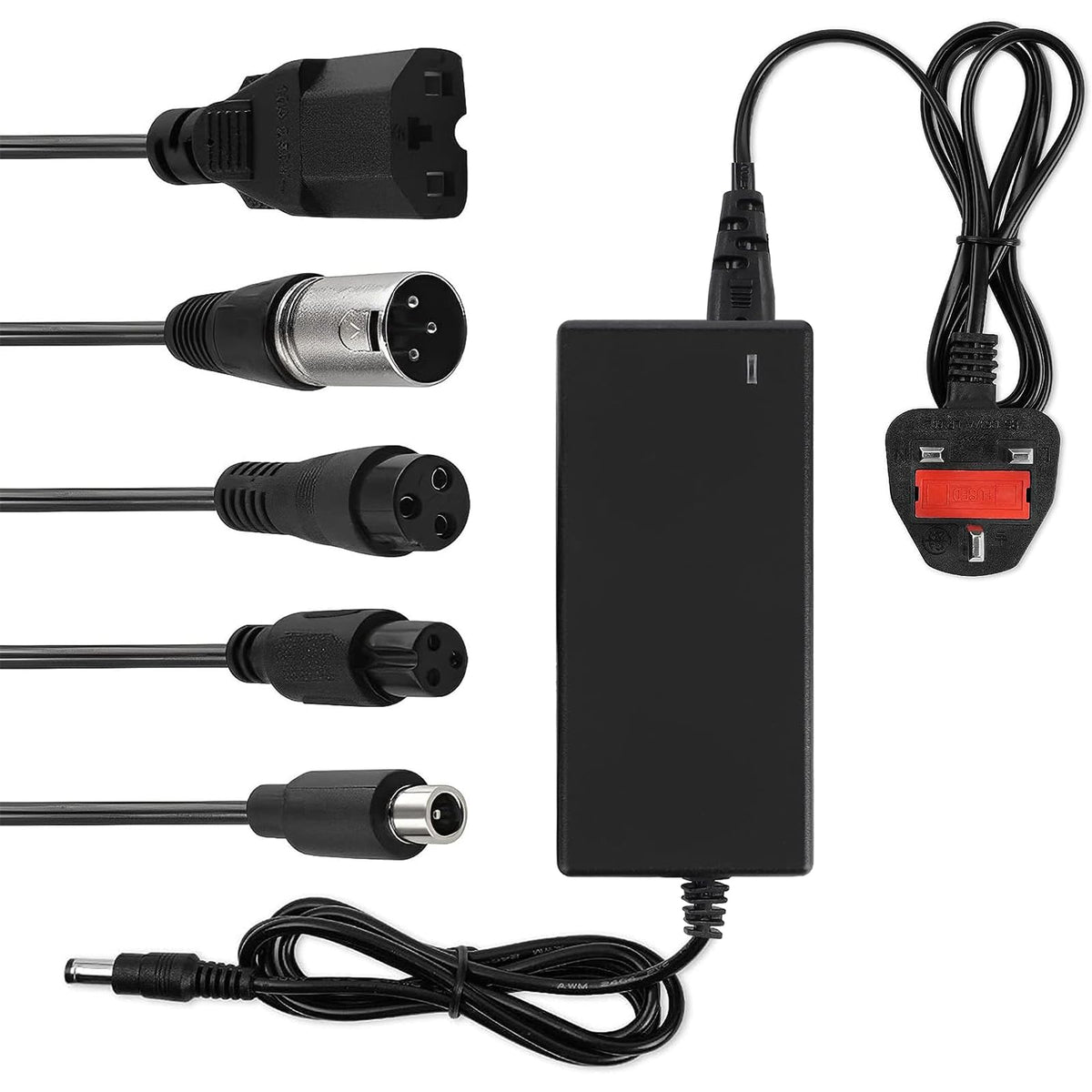 Electric Scooter Charger, 42V 2A Li-ion Battery Charger Electric Scooter Fast Charger Mobility Scooter Battery Charger