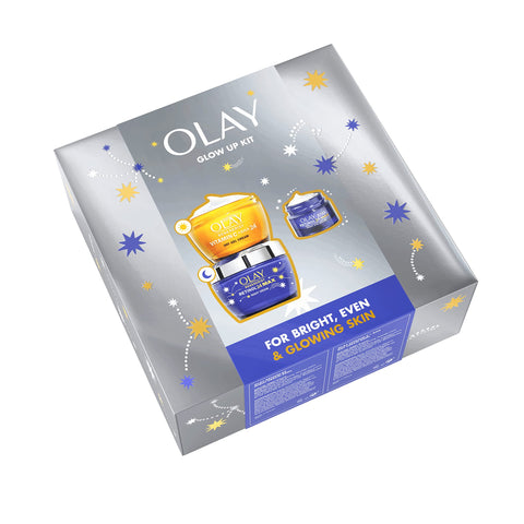 Olay Moisturiser Gift Box, Womens Skin Care Gift Sets & Kits, Vitamin C + AHA 24 Face Cream 50ml, Retinol 24 MAX Night Cream 50ml & Eye Cream 15ml For Smooth & Glowing Skin