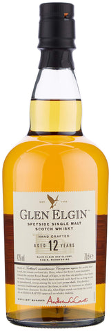 Glen Elgin 12 Year Old Single Malt Scotch Whisky | 43% vol | 70cl | Made of Malted Barley | Honey-Sweet Character | Speyside Single Malt Whisky Best Served Neat
