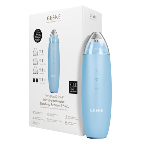 GESKE SmartAppGuidedâ„¢ MicroDermabrasion Blackhead Remover | 7 in 1 | Blackhead remover | Electric pore cleaner | Innovative vacuum cup | Beauty tool | Skin cleansing device | Skincare device
