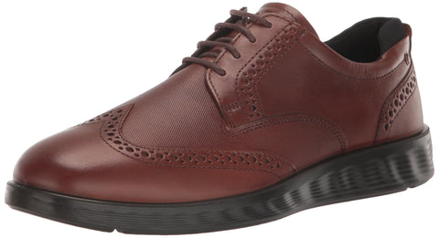 ECCO Men's S LITE Hybrid Brogue Oxford, Cognac/Black Sole, 9-9.5