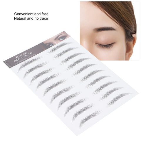 Eyebrow Sticker, Long Lasting Eyebrow Transfers Sticker Household Portable Women Eyebrow Tattoo Sticker Temporary Brow Tattoo Peel Off Grooming Shaping Eyebrow Sticker for Women and Girls(BLACK-06)