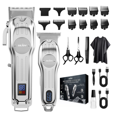 Professional Mens Clippers and Grooming Set Beard Trimmer Baber Hair Clippers Mens Cordless Hair Clippers Hair Cutting Kit for Household Barber Kit