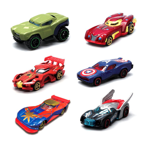 AWAVM 6PCS Spider Man Car Avengers Marvel Alloy Car Toys Gift for Fan Kids Ages 4 and Up