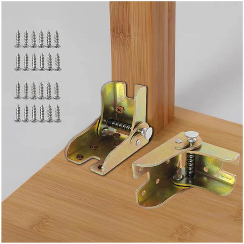 2 Pack Folding Bracket-Self-Locking Hinge-Leg Fittings and Angle Braces-for Folding Legs ? Folding Worktables ?Kitchen Folding Table (4 Packs)