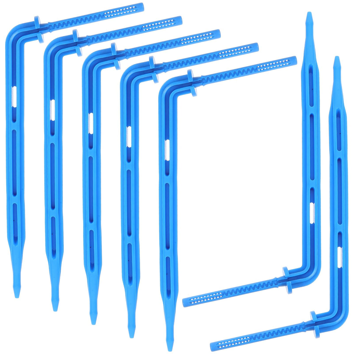 100pcs Automatic Drip Irrigation System Automatic Drip Waterer Dripper Drop Blue Dripping Water Drip Emitter Stakes Automatic Drip Irrigation