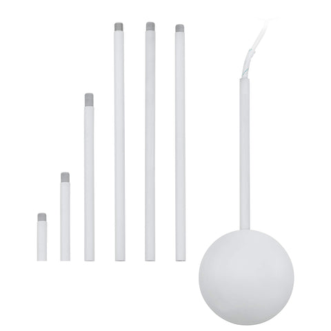EGLO Extention cable duct, steel cabling, Colour: white, Length: 320-1570 mm/12.5-61.8 inches