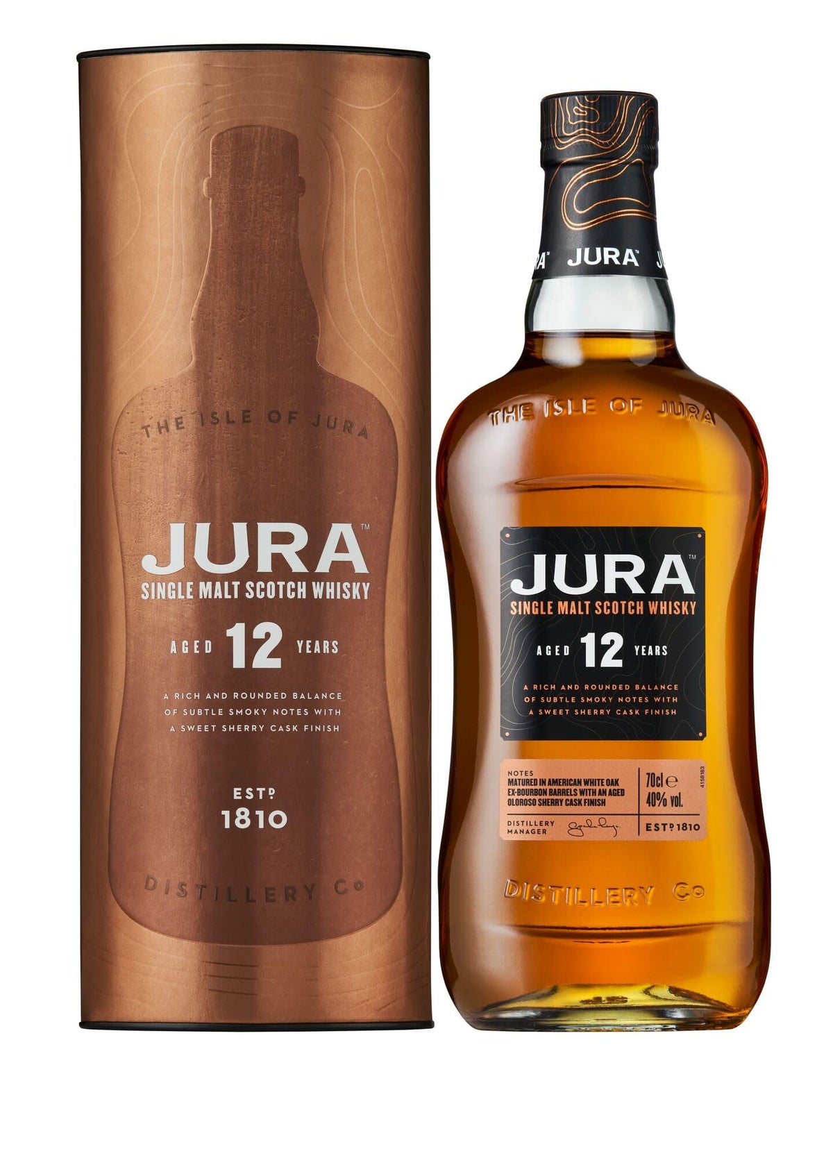 Jura 12 Year Old Single Malt Whisky, 70 cl