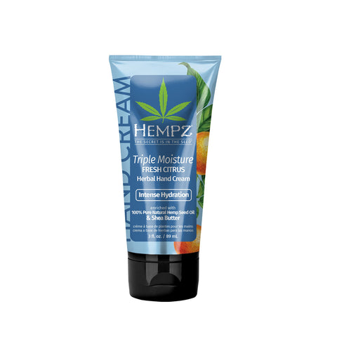 Hempz Daily Moisturizing Triple Moisture Fresh Citrus Hand Cream for Dry, Cracked Hands (3 Oz) - Non-Greasy CrÃƒÆ’Ã‚Â¨me for Women or Men with Dry or Sensitive Skin