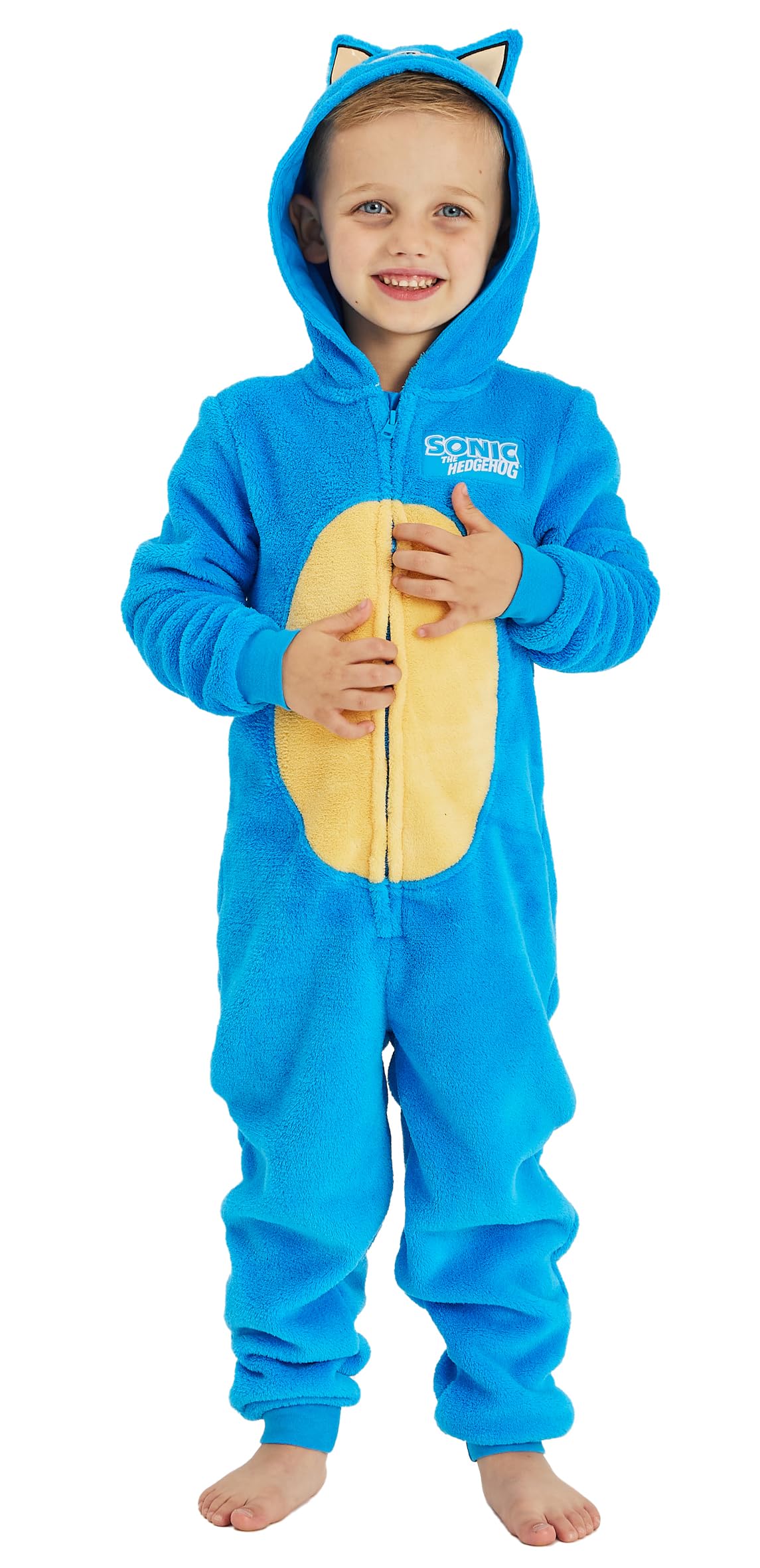 Sonic The Hedgehog Boys Hooded Onesie (Sonic, 5-6 Years)