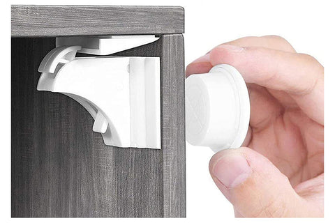 Calish Child & Baby Safety Proof Magnetic Cupboard Locks (10 Locks + 2 Keys), No Screws or Drilling, Protect Your Kids & Toddlers, Bonus Instruction Video
