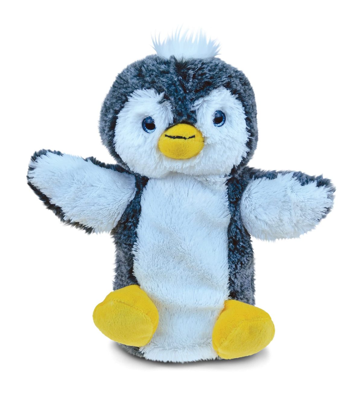 DolliBu Penguin Plush Hand Puppet for Kids - Soft Stuffed Animal Hand Puppet Toy for Puppet Show Games Puppet Theaters for Kids, Adult Cute Puppets Educational Toy to Teach Children & Toddlers
