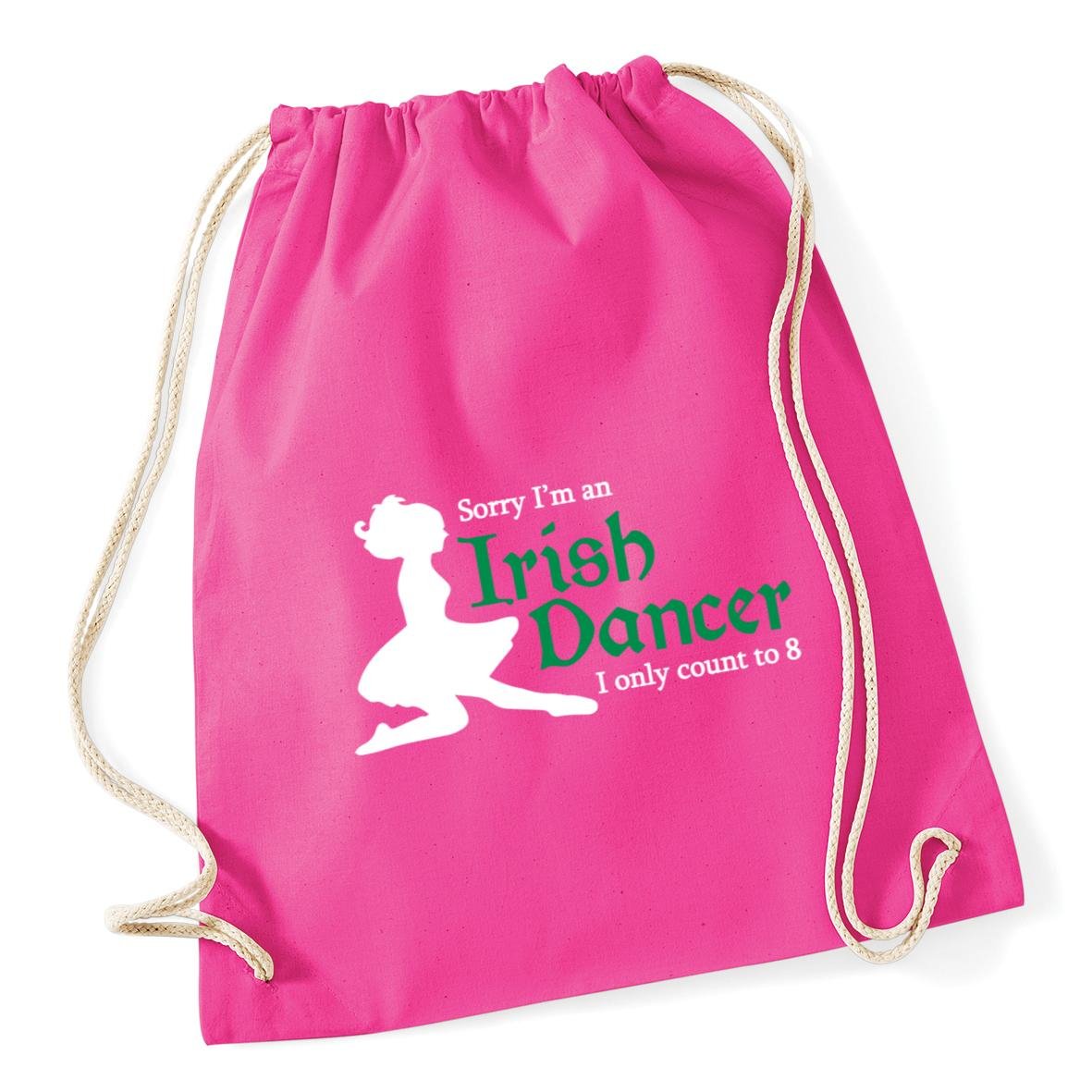 Hippowarehouse Sorry I'm an Irish Dancer I Can Only Count to Eight Drawstring Cotton School Gym Kid Bag Sack 37cm x 46cm, 12 litres