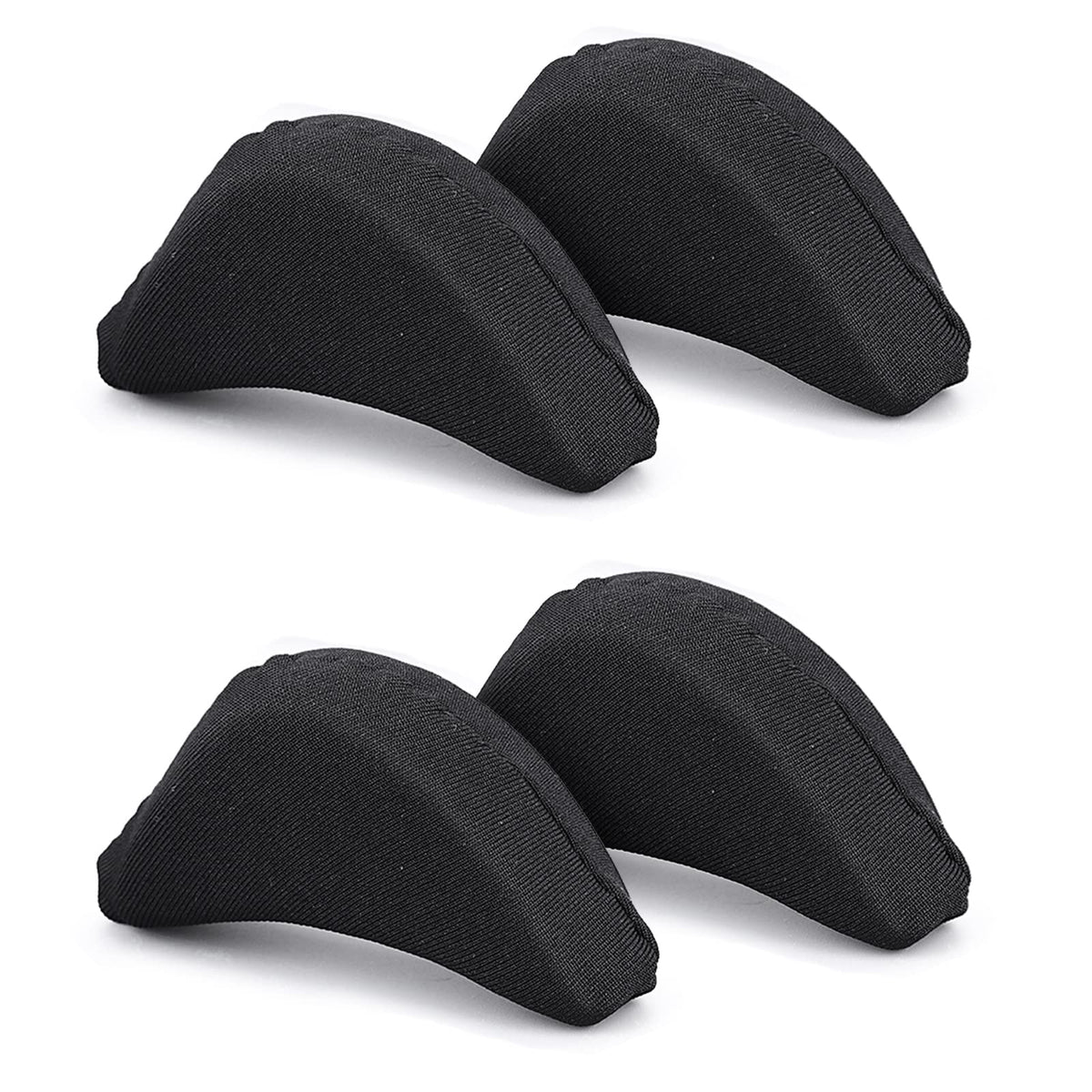 Sibba 4 Pieces Toe Filler Inserts Unisex Breathable Soft Big Toe Plug Forefoot Pad Shoe Filler for High Heel Foot Pain Relief for Women Girls (Black)