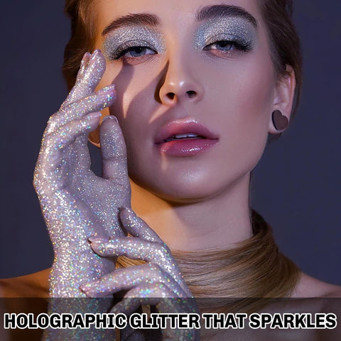 Boobeen Colourful Glitter Eyeshadow, Intense Pigmented Glitter Cream for Face&Body, Quick-Drying Sparkling Eye Cosmetic for Festival and Party