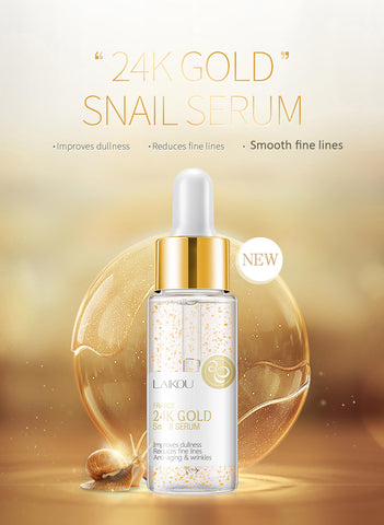 Easilydays 24k Gold Snail Facial Serums for Women, Snail Secretion Filtrate, Face Hyaluronic Acid Serum Moisturizing Collagen Essence, Reduce Aging, Smooth Wrinkles, Firm, for Promote Absorption Moisturizer Serum Deeply