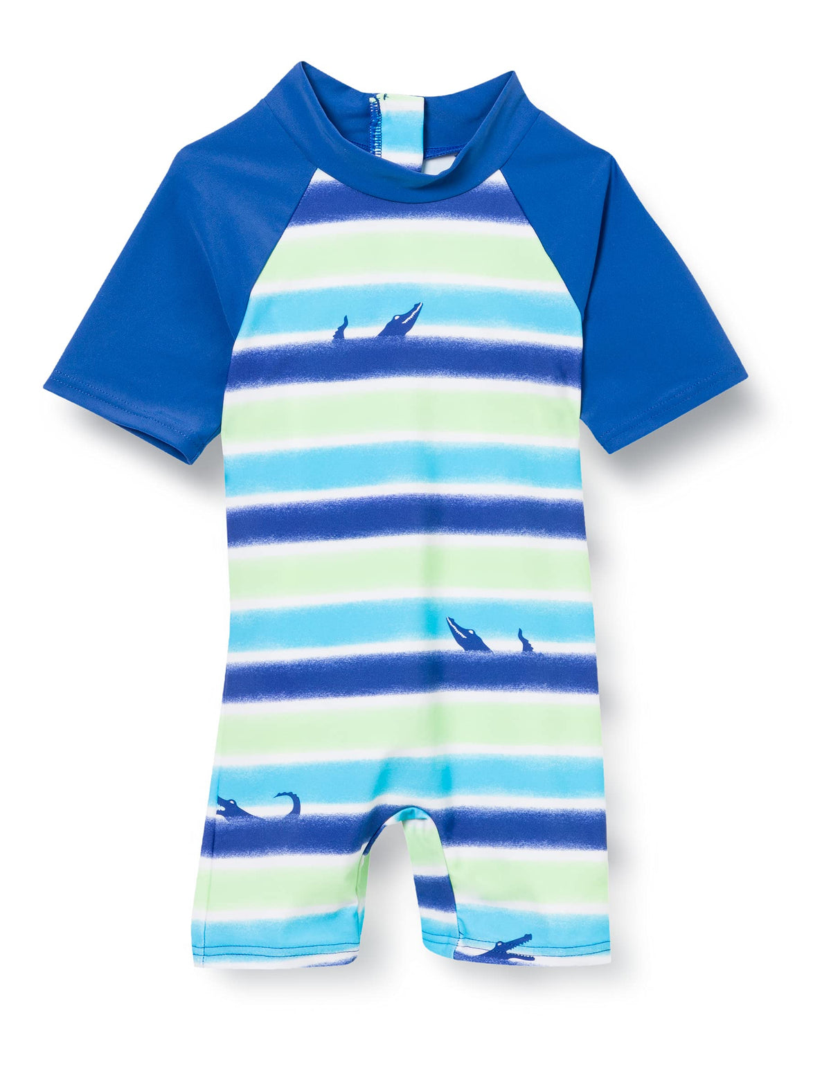 Sanetta Boys' Jumpsuit Blau Rash Guard Set, Helio, 9-12 Months