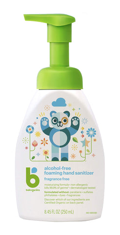 Babyganics Alcohol-Free Foaming Hand Sanitizer, Fragrance Free, 8.45oz Pump Bottle