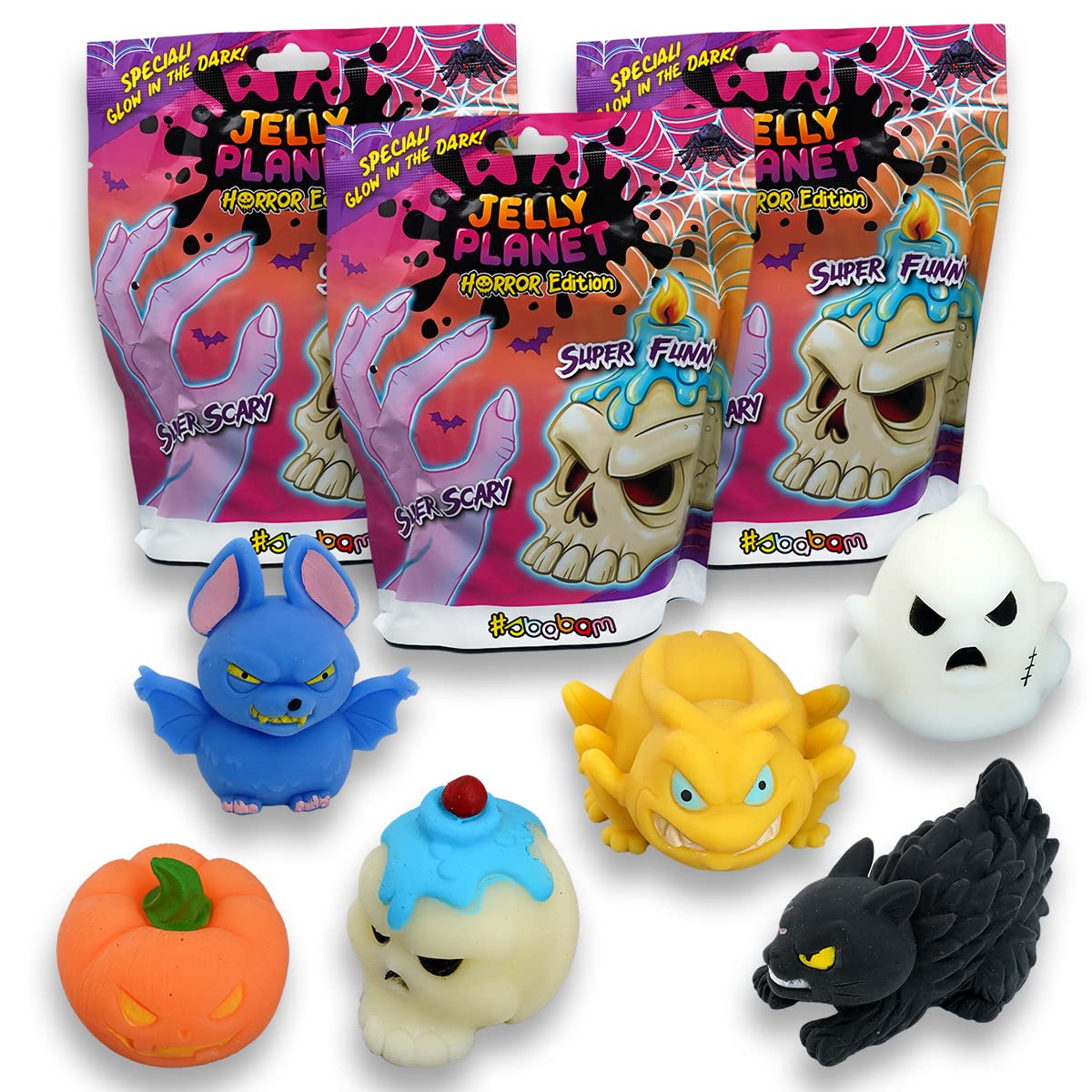 #sbabam, Jelly Planet Horror Edition, Halloween Games, Newsstand Games, Baby Game, Pack of 4 Bags