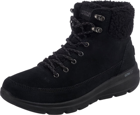 Skechers womens Glacial Ultra - 16677 Fashion Boot, Black, 8 US