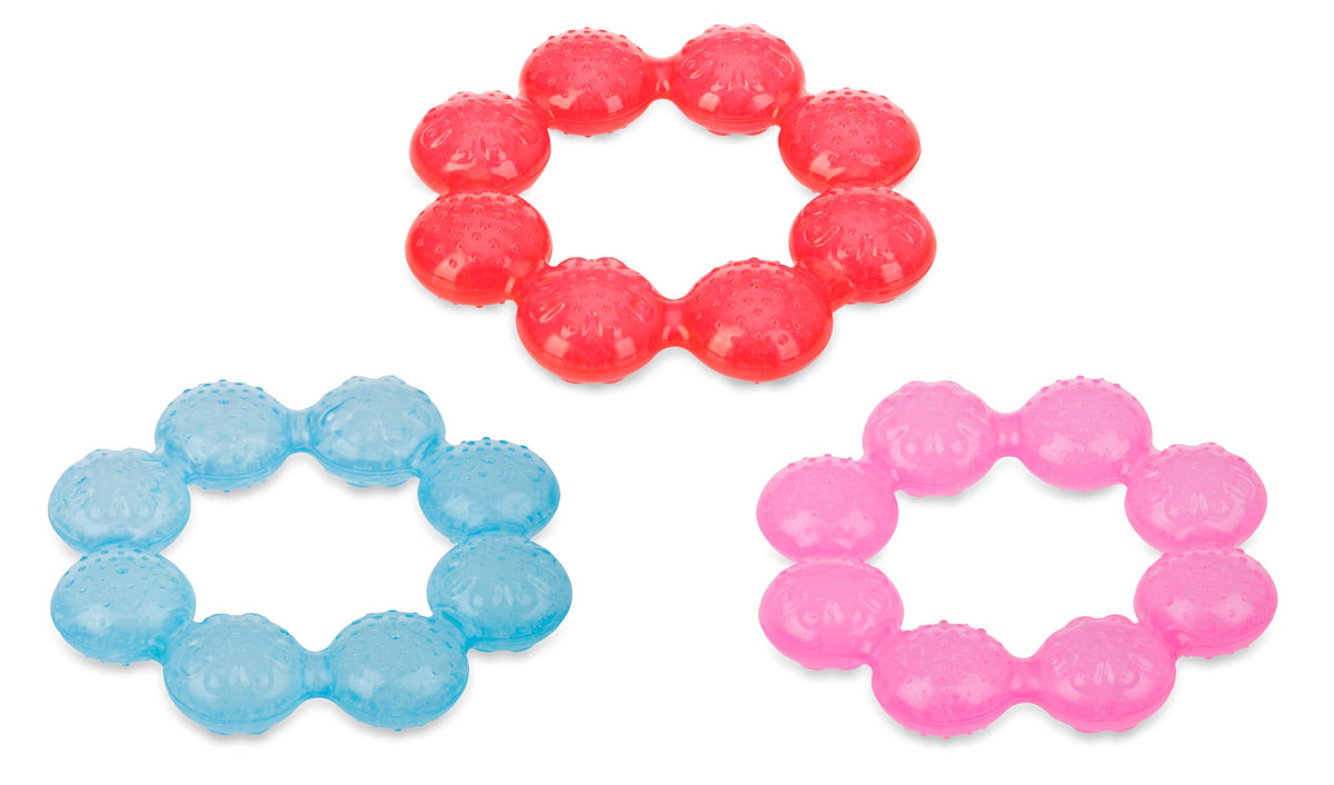 Nuby IcyBite Soother Ring Teether, Colors May Vary, 1 Count