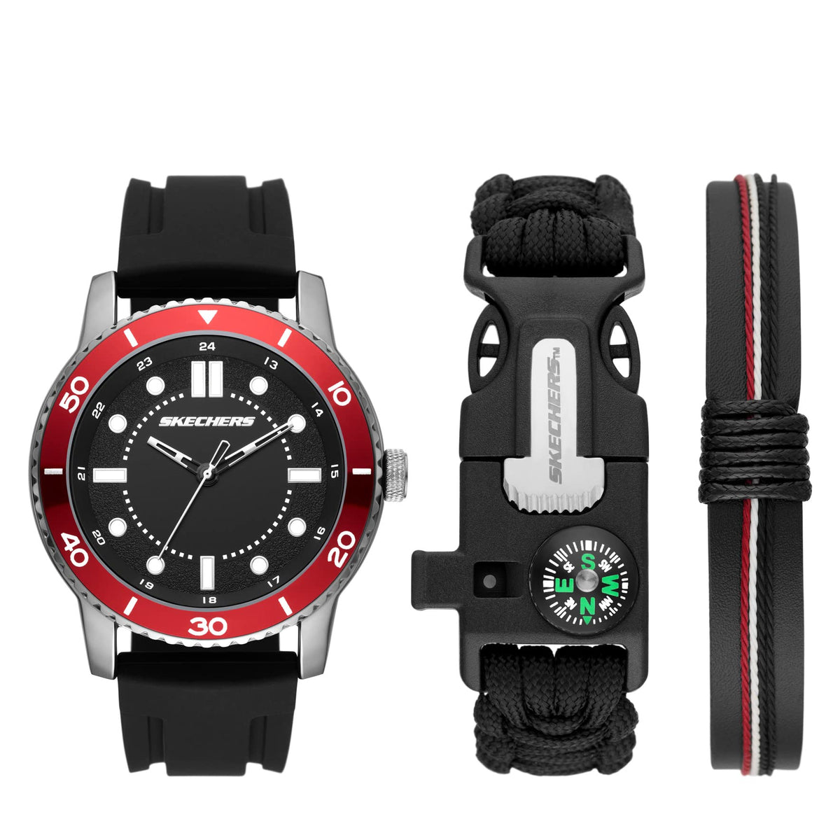 Skechers Men's Watch & Bracelet Gift Set Quartz Watch
