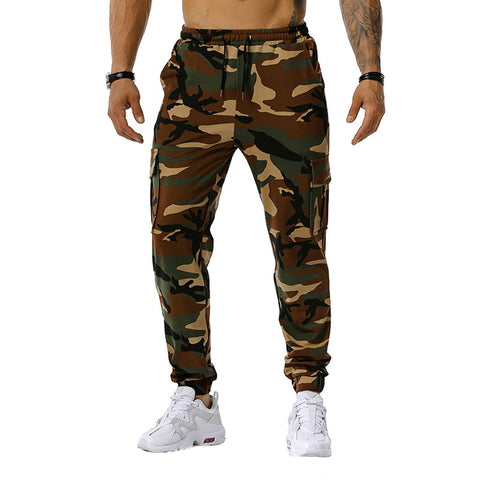 Jueshanzj Men's Sweatpants Camouflage Jogging Pants Outdoor Army Green L