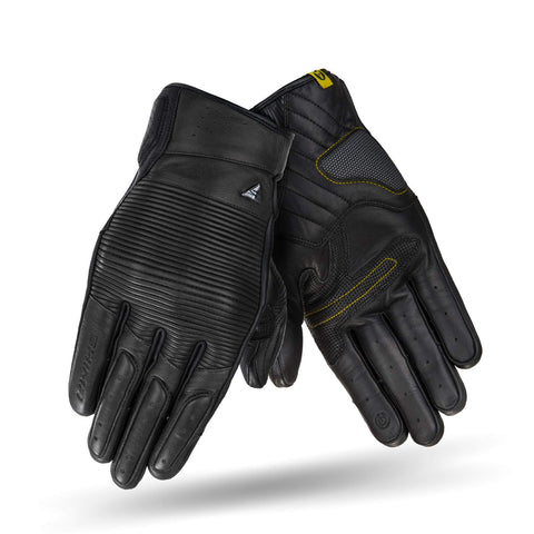Shima BLAKE GLOVES Motorbike Gloves Men Leather Summer Biker Armoured Protectors Motorcycle Perforated Ventilated Reinforced Motorsport Glove Street Motorbikes (Mens, Black, M)