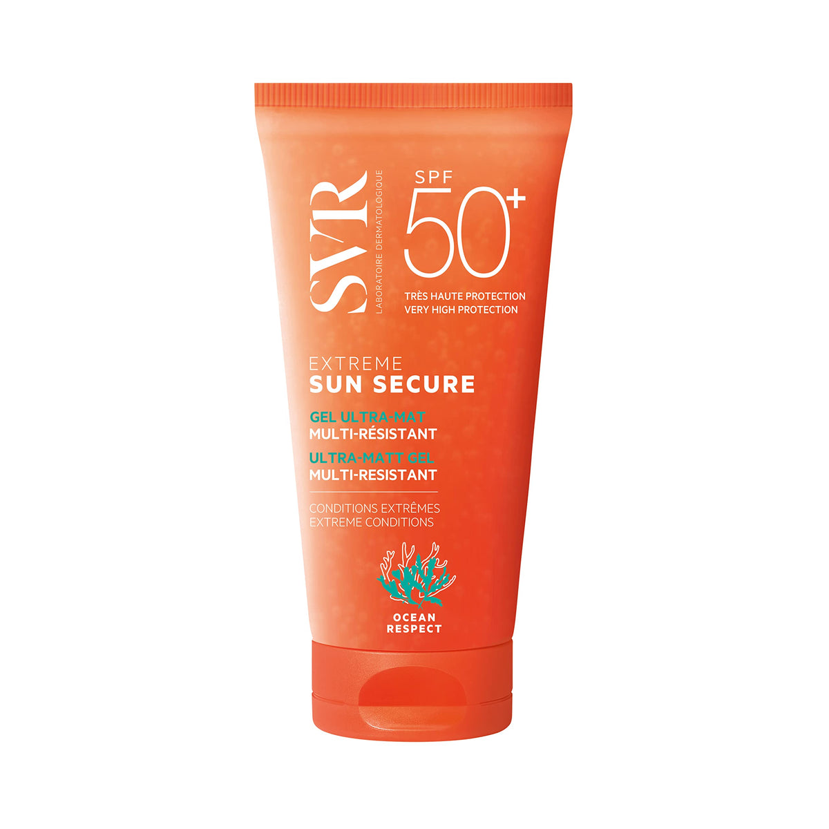 SVR SUN SECURE SPF50+ Extreme Dry-Touch Matte Gel for Extreme Sports + Activity. Sweat, Friction + Water-Resistant, Broad Spectrum, High Factor Sun Protection for Reluctant Sunscreen Wearers - 50ml