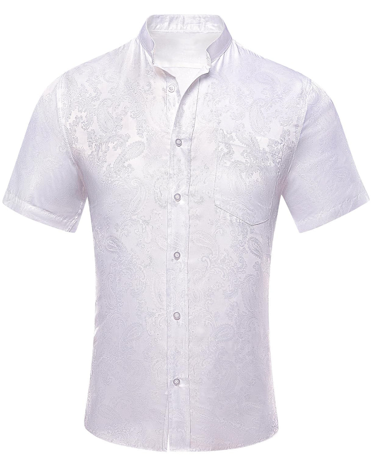 Dubulle Mens Short Sleeve Dress Shirts Solid Color Casual Button Down Shirts for Men Wedding,A White,Medium,A White,Medium