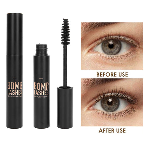 Black Mascara Waterproof Sweatproof Lengthening Curling Eye Lashes Makeup, No Flaking, No Smudging, No Clumping 0.4 Oz(Pack of 2)