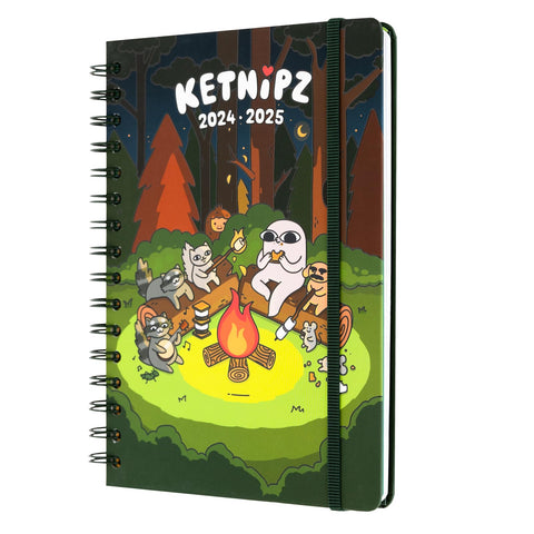 Grupo Erik Ketnipz Diary 2024-2025 | Back To School 12 Months A5 Academic Diary 2024-2025 Week To View | August 2024 - July 2025 | Mid Year Diary 2024-2025 With Stickers | Ketnipz Gifts